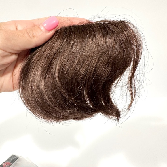 Anytime Designed by Modu Brown Clip In 4" Hair Extension Bangs Halloween Costume - Picture 4 of 4